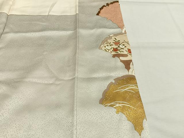 平和屋着物●訪問着　友禅　駒刺繍　雪輪花文　金彩　正絹　逸品　AABH0920fy