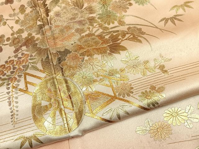 平和屋着物●金彩友禅　卓越技能者・名工・和田光正　色留袖　蜀江花文　金銀彩　さが美扱い　正絹　逸品　未使用　DABA4659az 平和屋着物○金彩友禅 卓越技能者・名工・和田光正 訪問着 草花文