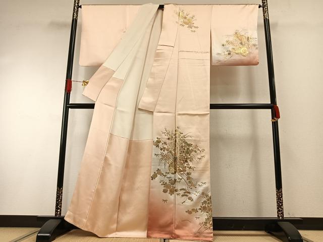 平和屋着物○金彩友禅 卓越技能者・名工・和田光正 訪問着 草花文