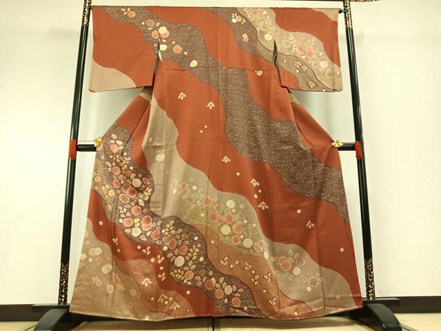 平和屋着物●訪問着　絞り　枝花文　金彩　正絹　逸品　AABF9594ph 平和屋着物○訪問着 絞り 道長花文 金彩 正絹 逸品 AABH4649fy