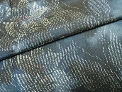 平和屋着物●本場大島紬　花蝶文　正絹　逸品　未使用　AABH4650fy