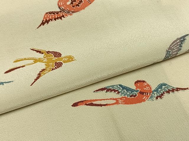 平和屋着物●上質な小紋　型染め　飛鳥文　正絹　逸品　AABH4669fy