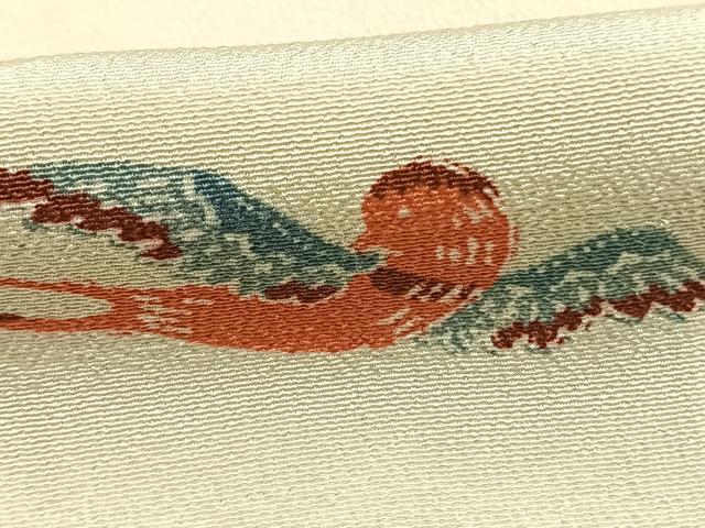 平和屋着物●上質な小紋　型染め　飛鳥文　正絹　逸品　AABH4669fy