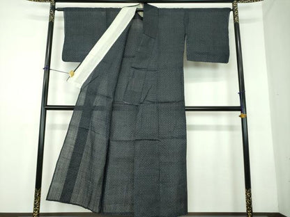 平和屋着物＊夏物 重要無形文化財 本場宮古上布 変わり間道 苧麻 逸品 DABD1847ps
