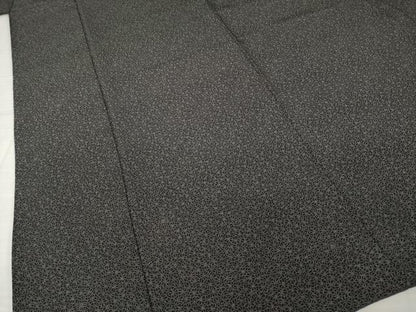 平和屋着物●江戸小紋　花尽くし　紫黒色地　ロング丈　正絹　逸品　AABH4598ck