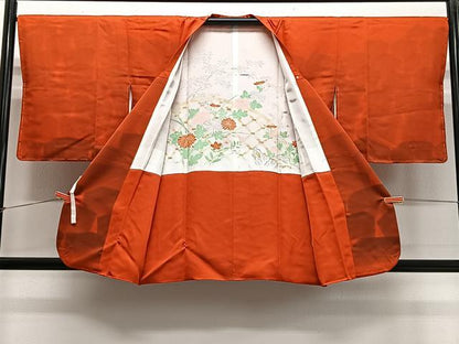 平和屋着物∞道行コート　幾何学文様　正絹　逸品　未使用　CABE4842ua