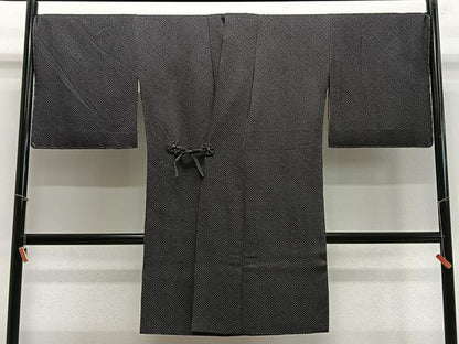 平和屋着物∞道中着　総絞り　鹿の子文　ロング丈　正絹　逸品　CABE4875ua