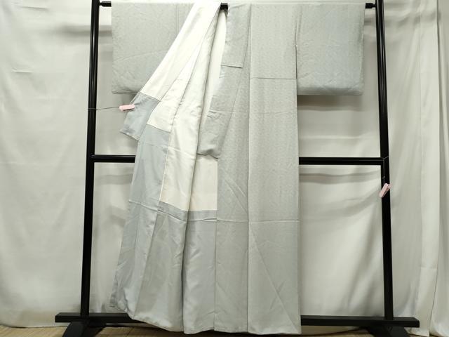 平和屋着物■上質な色無地　有栖川地紋　秘色色　正絹　逸品　CABD9918ze