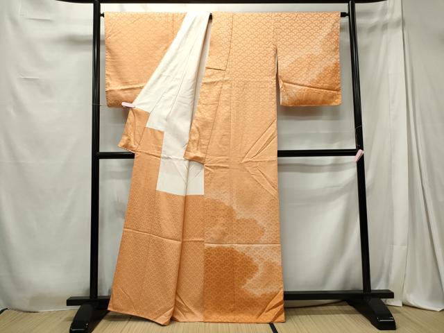 平和屋着物■訪問着　刺繍　雲取り吉祥花文　暈し染め　正絹　逸品　CABD9916ze