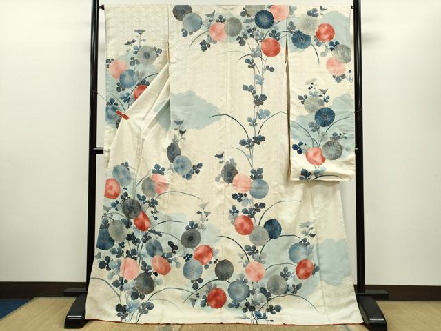 平和屋着物■豪華振袖　雲取り枝菊文　暈し染め　金彩　正絹　逸品　CABD9934ze