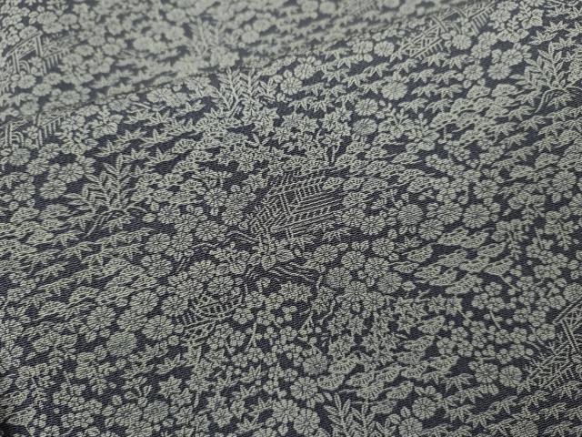 平和屋着物■上質な小紋　風景草花文　正絹　逸品　未使用　CABD9927ze