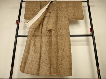 平和屋着物＊夏物 小千谷ちぢみ 幾何学文様 麻 逸品 AABH4006jd