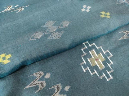 平和屋着物●本場琉球絣　紬　正絹　逸品　DABC3944az