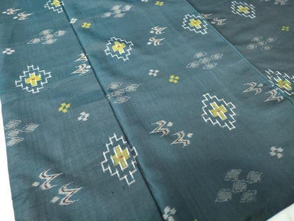 平和屋着物●本場琉球絣　紬　正絹　逸品　DABC3944az