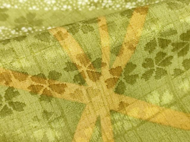 平和屋着物●長襦袢　無双仕立て　麻の葉舞桜文　正絹　逸品　DABC3939az