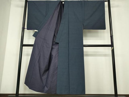 平和屋着物●男性　本場縞大島紬　アンサンブル　長襦袢(袷)セット　絣文　正絹　逸品　DABC3945az