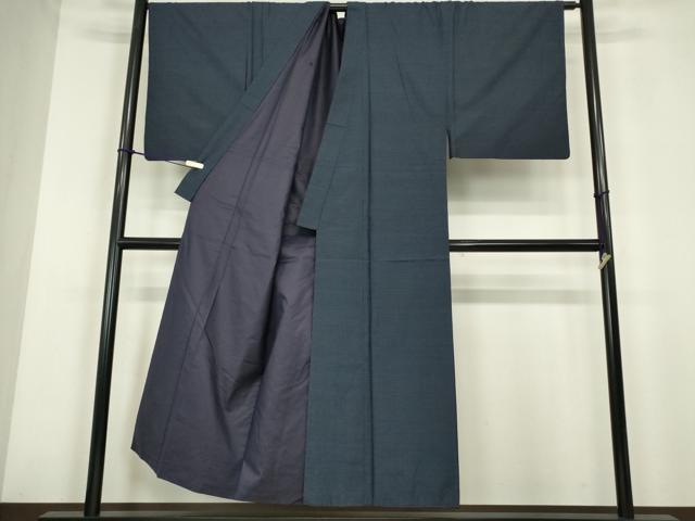 平和屋着物●男性　本場縞大島紬　アンサンブル　長襦袢(袷)セット　絣文　正絹　逸品　DABC3945az
