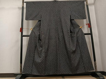 平和屋着物●上質な紬　絞り　正絹　逸品　AABH5317ph
