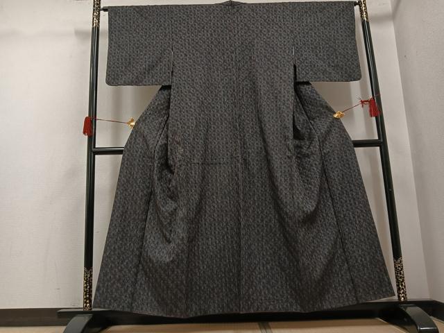平和屋着物●上質な紬　絞り　正絹　逸品　AABH5317ph