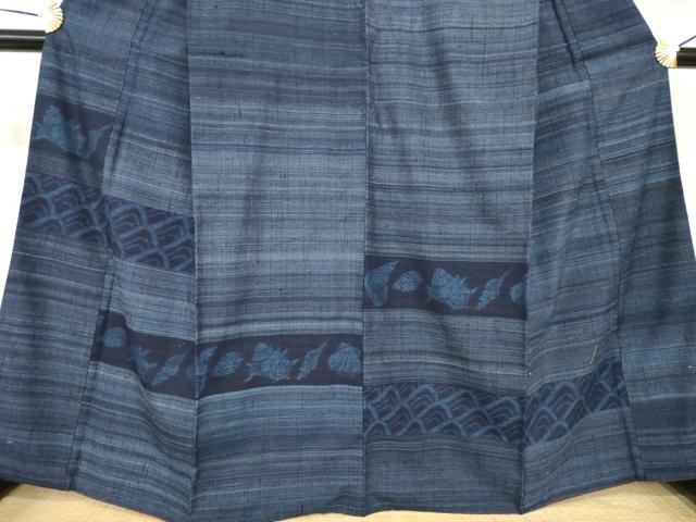 平和屋着物●紬　訪問着　貝殻　正絹　逸品　AABH5788ck