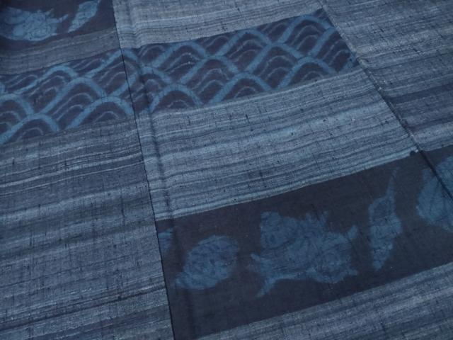 平和屋着物●紬　訪問着　貝殻　正絹　逸品　AABH5788ck