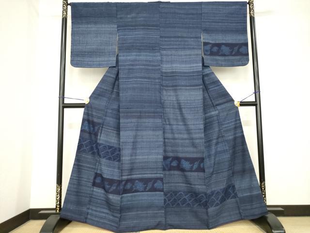 平和屋着物●紬　訪問着　貝殻　正絹　逸品　AABH5788ck