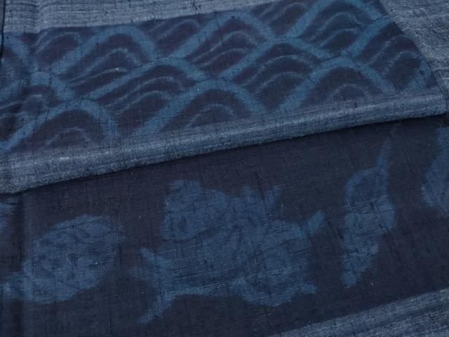 平和屋着物●紬　訪問着　貝殻　正絹　逸品　AABH5788ck