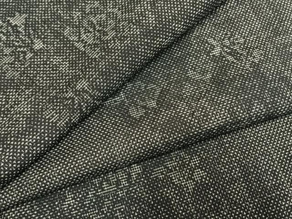 平和屋着物●本場大島紬　カタス7マルキ　切嵌花文　正絹　逸品　AABH4688fy