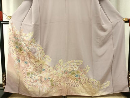 平和屋着物●訪問着　絞り　辻が花　暈し染め　金彩　正絹　逸品　AABH4690fy