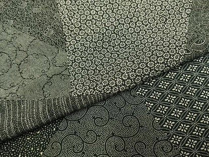 平和屋着物●寺山存男　江戸小紋　百柄　黒地　正絹　逸品　AABH4678fy