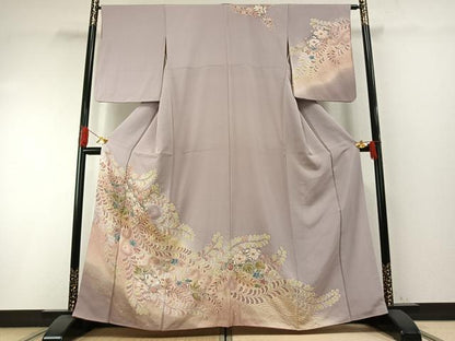平和屋着物●訪問着　絞り　辻が花　暈し染め　金彩　正絹　逸品　AABH4690fy