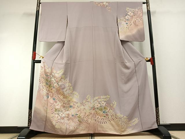 平和屋着物●訪問着　絞り　辻が花　暈し染め　金彩　正絹　逸品　AABH4690fy