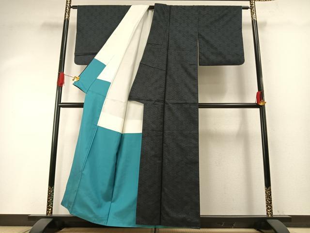 平和屋着物●本場大島紬　一元7マルキ　麻の葉文様　正絹　逸品　AABH4704fy 平和屋着物○本場大島紬 一元7マルキ 麻の葉文様 正絹 逸品 AABH4704fy