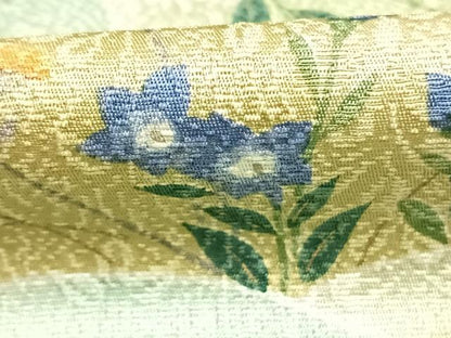 平和屋着物●上質な小紋　草花文　金彩　正絹　逸品　未使用　AABH4710fy