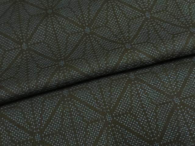 平和屋着物○本場大島紬 一元7マルキ 麻の葉文様 正絹 逸品 AABH4704fy