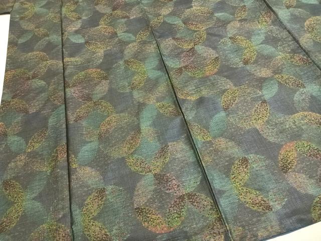 平和屋着物○本場大島紬 カタス7マルキ 割付文 正絹 逸品 AABH4708fy