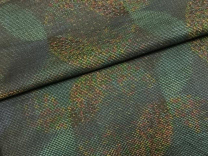 平和屋着物●本場大島紬　カタス7マルキ　割付文　正絹　逸品　AABH4708fy