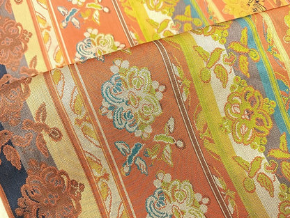 平和屋着物●本場筑前博多織　両面　全通柄　京袋帯　唐花　正絹　逸品　BAAX1058qw