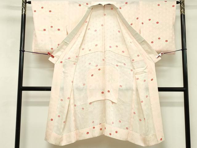 平和屋着物■長襦袢　無双仕立て　舞花文　正絹　逸品　DABE2705cd