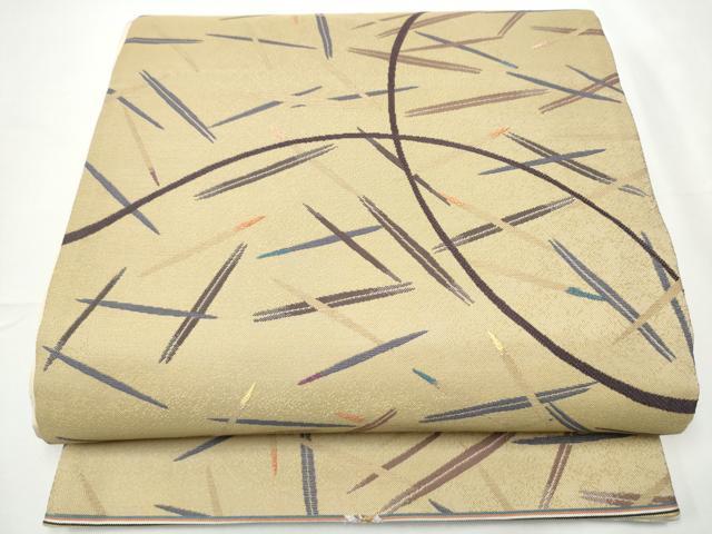 平和屋着物●西陣　中村源織物　両面　六通柄袋帯　刺繍　竹姫　正絹　逸品　CABE8741hy