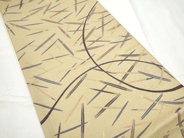 平和屋着物●西陣　中村源織物　両面　六通柄袋帯　刺繍　竹姫　正絹　逸品　CABE8741hy