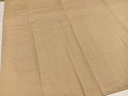 平和屋着物●上質な紬　色無地　榛色　正絹　逸品　AABH5342ph