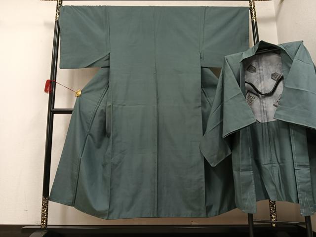 平和屋着物●男性　本場大島紬　アンサンブル　150亀甲　総詰め　正絹　逸品　AABH5341ph