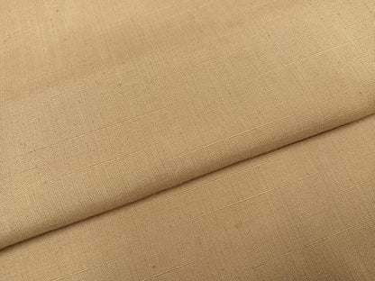 平和屋着物●上質な紬　色無地　榛色　正絹　逸品　AABH5342ph