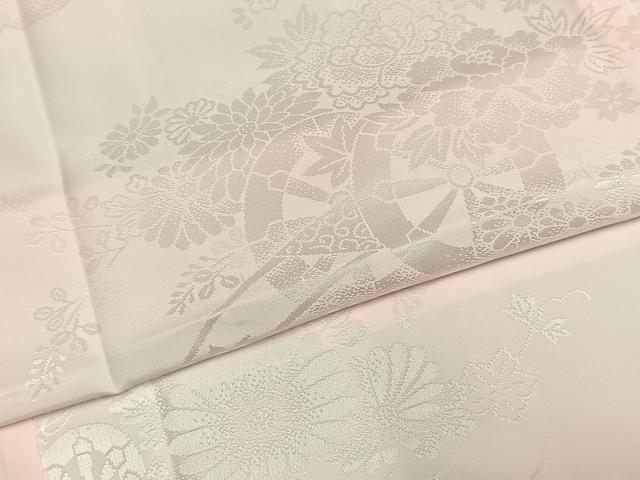 平和屋着物●振袖用長襦袢　無双仕立て　片輪車花地紋　暈し染め　半衿刺繍　洗える着物　AABH4754fy