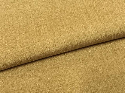 平和屋着物●結城紬　色無地　黄唐茶色　正絹　逸品　未使用　AABH4726fy