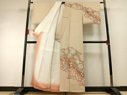 平和屋着物●訪問着　絞り　辻が花　正絹　逸品　AABH4734fy