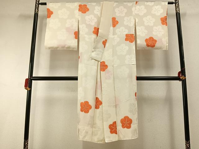 平和屋着物●長襦袢　無双仕立て　絞り　舞花文　正絹　逸品　AABH4748fy