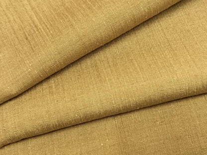 平和屋着物●結城紬　色無地　黄唐茶色　正絹　逸品　未使用　AABH4726fy