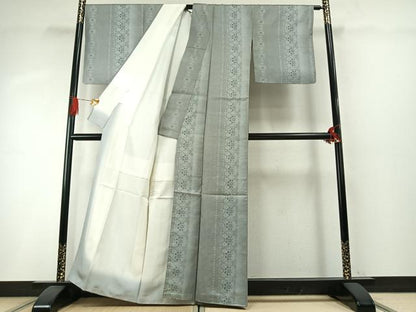 平和屋着物●本場大島紬　染大島　花間道　正絹　逸品　AABH4755fy